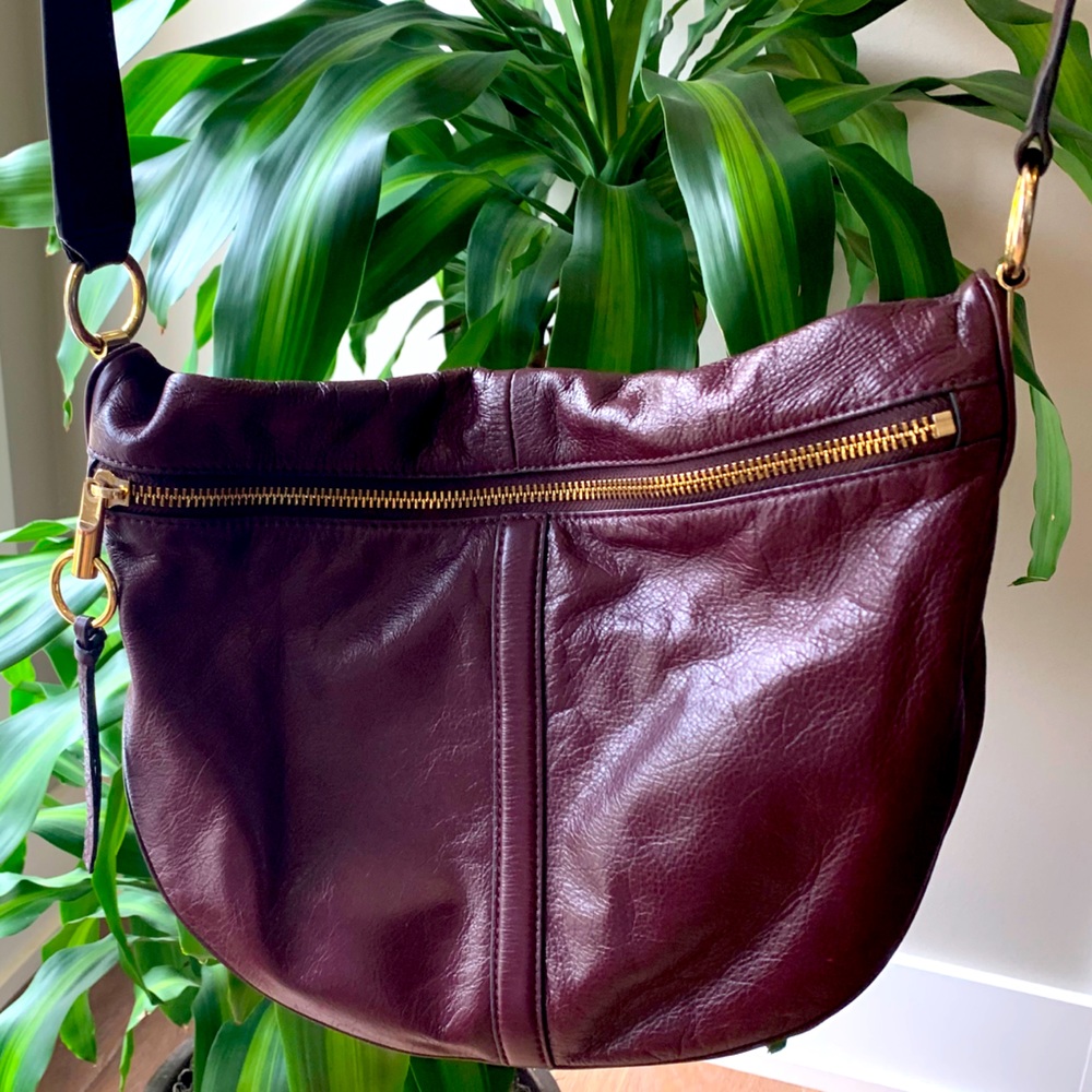 Elizabeth and James Moon Crossbody Maroon Purse